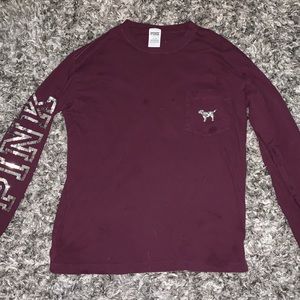 Pink long sleeve top